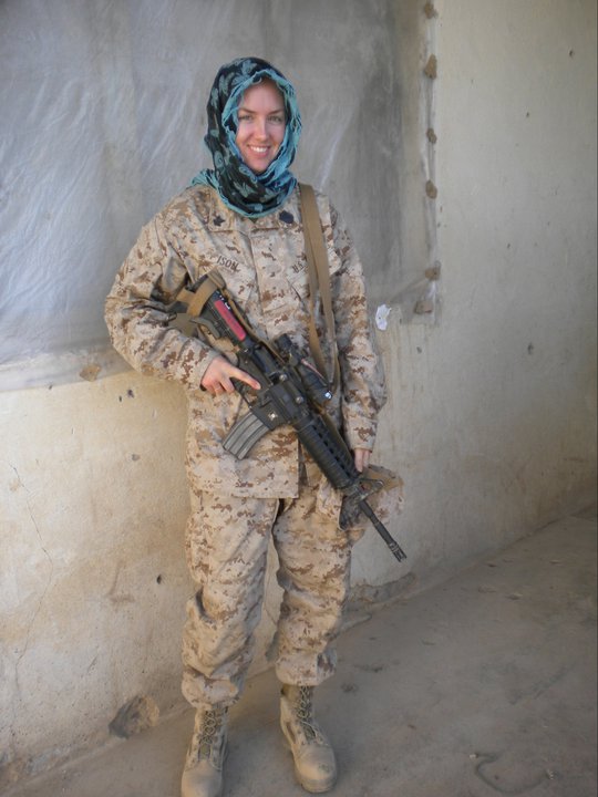Amanda while on a mission in Afghanistan in 2011.